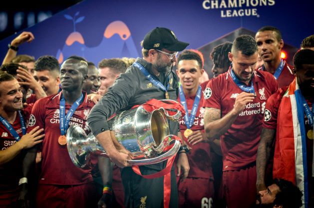 Jurgen Klopp holds the European Cup
