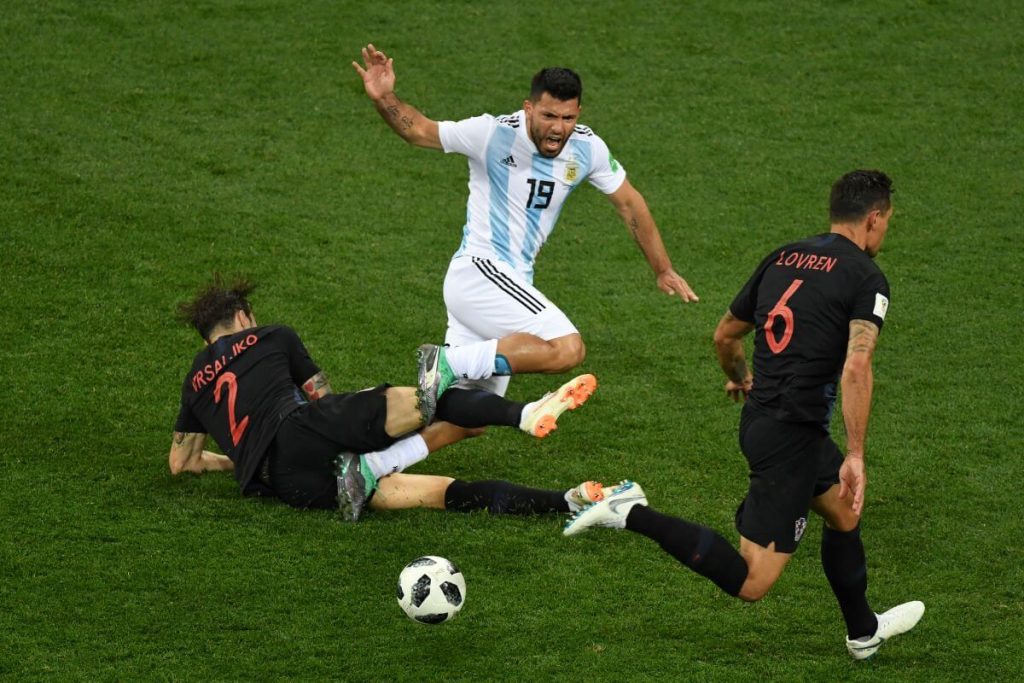 Sergio Aguero played for Argentina at the 2018 world cup