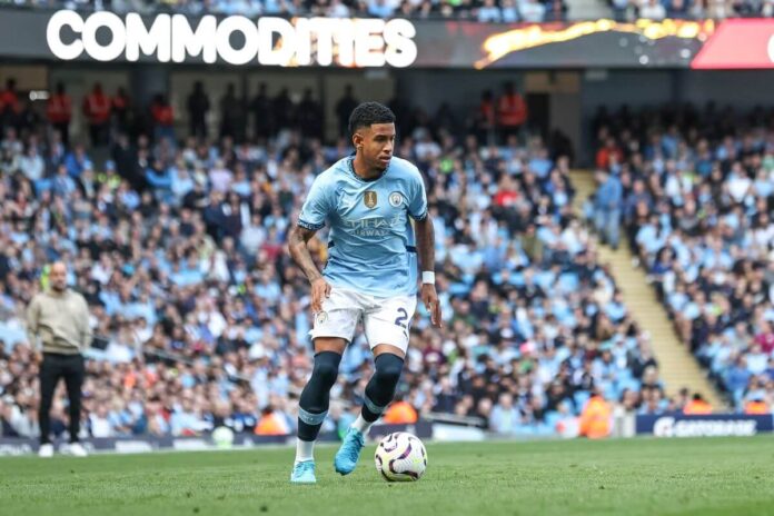 Savinho playing for manchester city