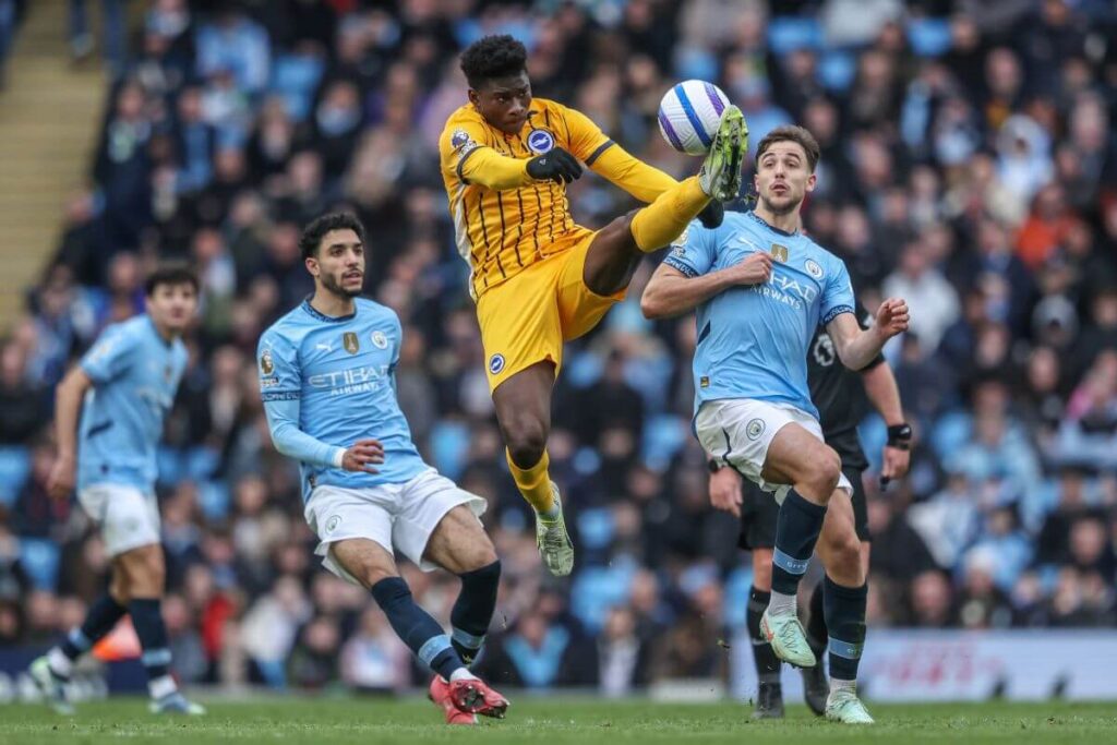 Tipping Point: The Immediate Future for United and Further Ahead 3 Carlos Baleba of Brighton and Hove Albiob