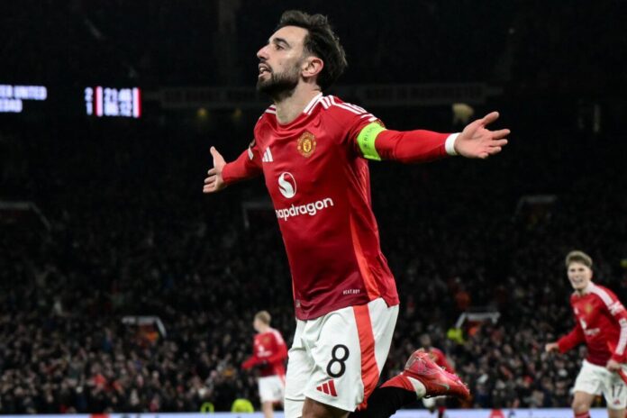 bruno fernandes of Manchester United celebrates scoring